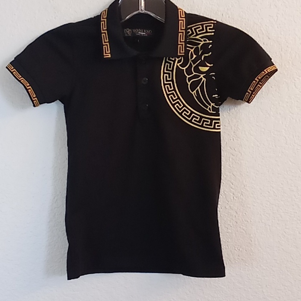 MODERNO Italy Design Size 2 black-gold color B44